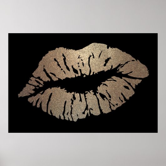 Poster Adorable Lèvres Brillantes, Baiser (Devant)