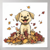 Poster Adorable Marionnette d'automne Jouer (Devant)
