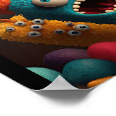 Poster Adorable Monstres de bonbons (Coin)