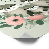 Poster Adorable Otter Boho maman papa et bébé (Coin)