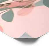 Poster Adorable Otter Boho rose Rose Maman Papa et bébé (Coin)