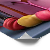 Poster Adorable Ours En Teddy Célébration D'Anniversaire  (Coin)