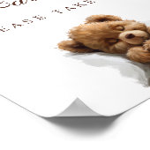 Poster Adorable Sleeping Teddy Bear Baby shower Faveurs S (Coin)
