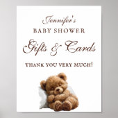 Poster Adorable Sleeping Teddy Ours Cadeaux & Cartes (Devant)