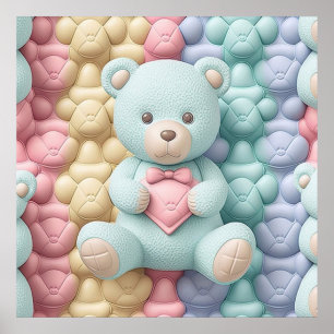 Poster adorable Teddy Bear pour Enfants Décor de l