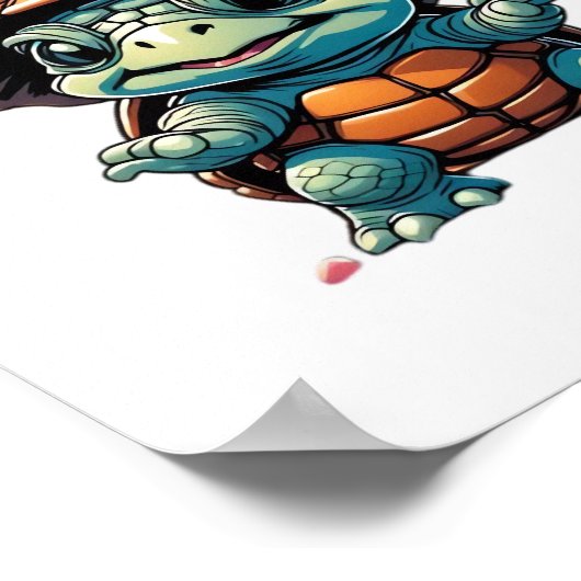 Poster Adorable Turtle in Halloween Mood Essential T-Shir (Coin)