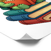 Poster Adorable Turtle Reading Books (3) (Coin)