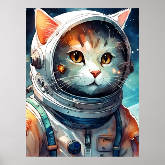 Poster Adorable vaisseau astronaute (Devant)