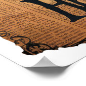 Poster Adorable Vampire style Vintage Halloween journal (Coin)