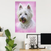 Poster Adorable West Highland blanc terrier (Bureau à domicile)