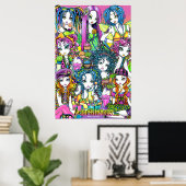 Poster Adoralicious Rainbow Fairy Friends (Bureau à domicile)