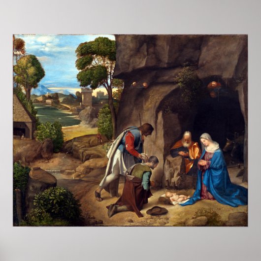 Poster Adoration de Giorgione des bergers (Devant)