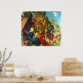 Poster Adoration de la Magi - Albrecht Durer - c1504 (Cuisine)