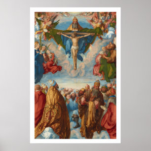 Poster Adoration de la Trinité, détail par Albrecht Durer