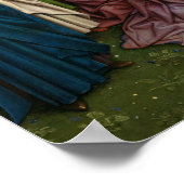 Poster Adoration de l'agneau mystique, le retable de Gand (Coin)