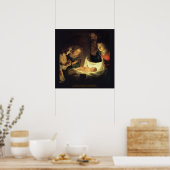 Poster Adoration de l'enfant - Honthorst c1622 (Cuisine)