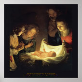 Poster Adoration de l'enfant - Honthorst c1622 (Devant)