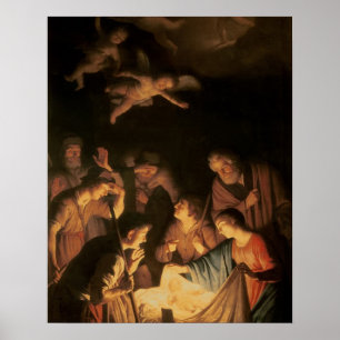 Poster Adoration des bergers, 1617 (huile sur toile)