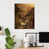 Poster Adoration des bergers 1663 Abraham Hondius (Bureau à domicile)