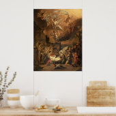 Poster Adoration des bergers 1663 Abraham Hondius (Cuisine)