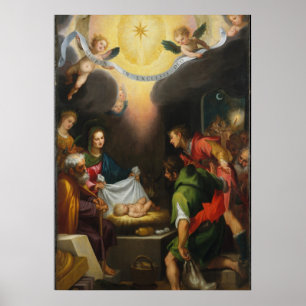 Poster Adoration des bergers - Ludvica Cigoli