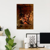 Poster Adoration des bergers par Caravaggio (Bureau à domicile)