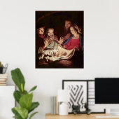 Poster Adoration des bergers par Gerard van Honthorst (Bureau à domicile)