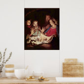 Poster Adoration des bergers par Gerard van Honthorst (Cuisine)