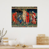 Poster ADORATION DES MAGI Morris,Burne-Jones Noël (Cuisine)