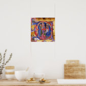 POSTER ADORATION DES MAGI NATIVITÉ PARCHEMIN MONOGRAMME (Cuisine)