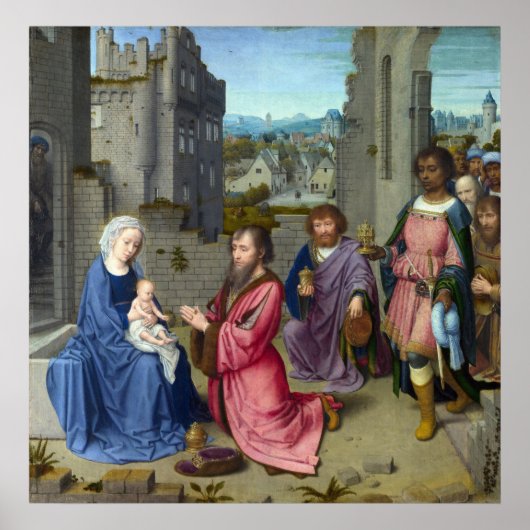 Poster Adoration des Rois - Gerard David - c1475 (Devant)