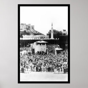 Poster Adoration musulmane à la Mecque en 1885