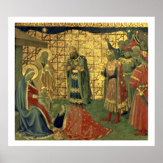 Poster Adoration of the Magi, détail from a predella pane (Devant)