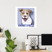 Poster Adore-a-bull Desmond le Pit Bull (Bureau à domicile)