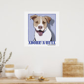 Poster Adore-a-bull Desmond le Pit Bull (Cuisine)