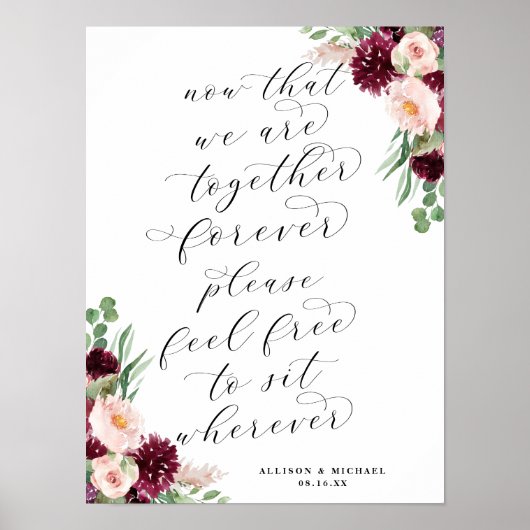 Poster Adore | Panneau de siège de la réception à script  (Devant)