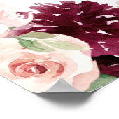 Poster Adore Welcome Chic Floral Script Mariage Signal (Coin)