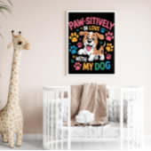 Poster Adorer mon chien de façon paw-sitive