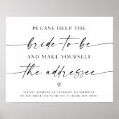 Poster Adresse de l'enveloppe du Mariage de Fête des mari (Devant)