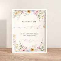 Adresse du Baby shower Fleur sauvage Enveloppe