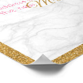 Poster Adresse et enveloppe Marbre et douche or (Coin)