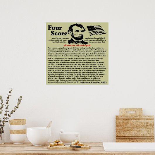 Poster Adresse Gettysburg (Cuisine)