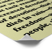 Poster Adresse Gettysburg (Coin)