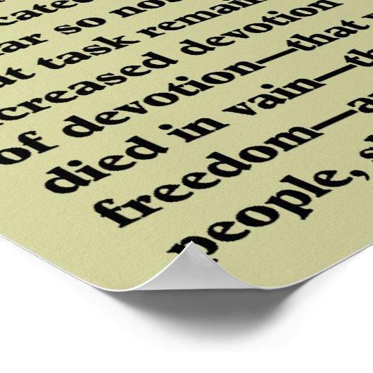 Poster Adresse Gettysburg (Coin)