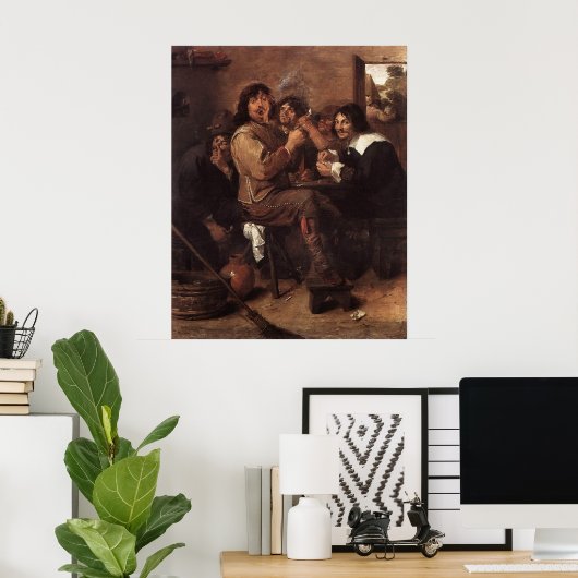 Poster Adriaen Brouwer Fumer Hommes (Bureau à domicile)