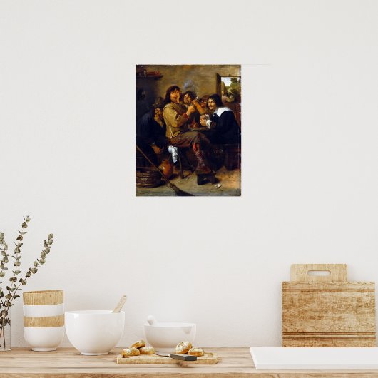 Poster Adriaen Brouwer Les Fumeurs (Cuisine)