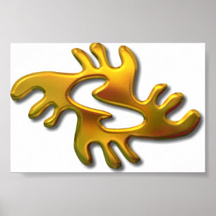 Poster Adrinkra-paix-or