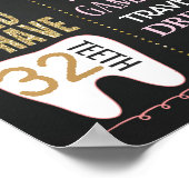 Poster Adulte Anniversaire cassé gâteau panneau d'affiche (Coin)