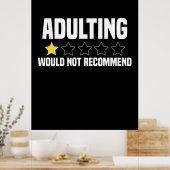 Poster Adulte surévalué (Cuisine)