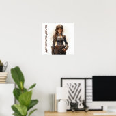 Poster Adventure Await Steampunk Jeune femme (Bureau à domicile)